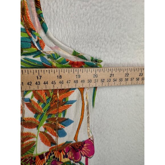 Me 2 Magic Mini tiered floral colorful vibrant mini dress sz L - Picture 6 of 9